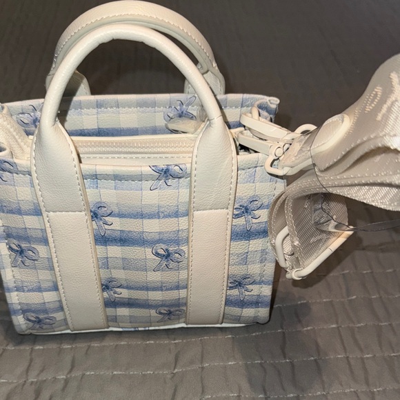 Betsey Johnson Blue and White Mini Crossbody Bag - Picture 2 of 12
